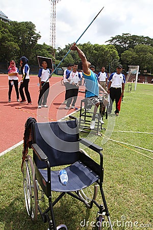 Disabled athlete