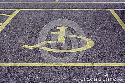 Disabled parking bay