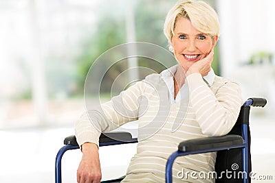 Disabled senior woman