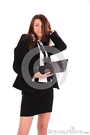 Disconcerted Businesswoman Stock 