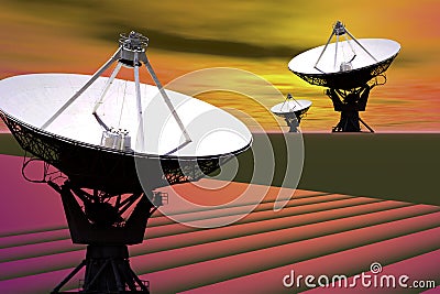 SATELLITE DISH ANTENNA ARRAY