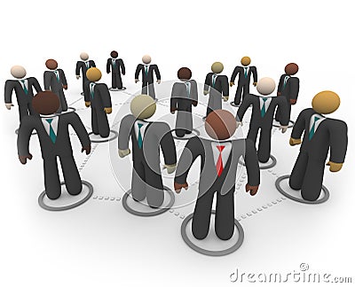 Diverse Business People in Social Network