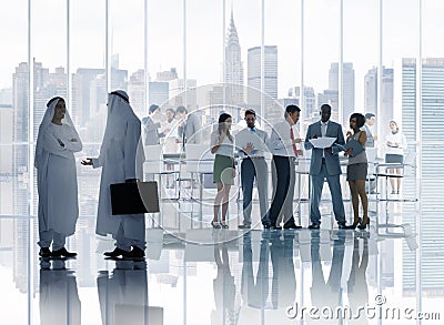 Diverse Business People Working in a Board Room