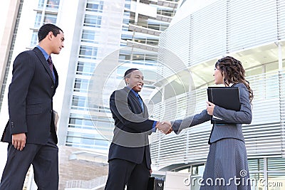 Diverse Business Team Shaking Hands