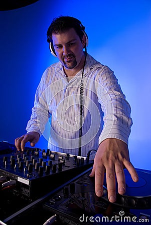 DJ mixing music.