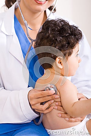 Doctor checking baby patient