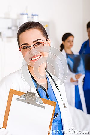 Doctor with clipboard