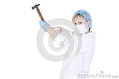 Doctor with hammer