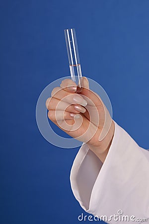 Doctor hand with test tube