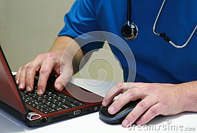 Doctor and laptop