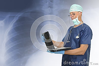 Doctor with laptop