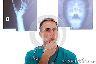 Doctor looking at a xray