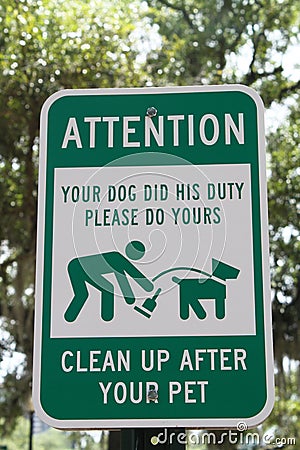 Dog Clean-Up Sign