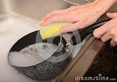 Doing or washing dishes