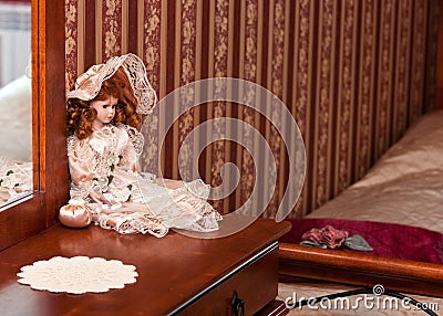 Doll decoration in bedroom