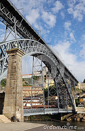 Dom Luis I Bridge In Oporto Royalty Free Stock