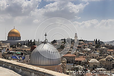 Dome of the Rock, roof-top view Old City Jerusalem