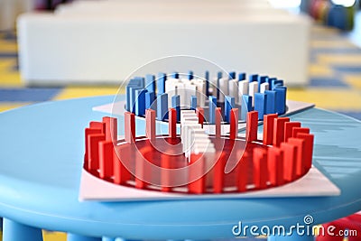 Domino - colorful small flat pieces of wood or plastic