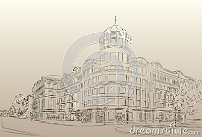 Donetsk Donbass Palace hotel drawing