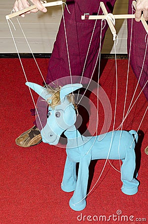 Donkey string puppet