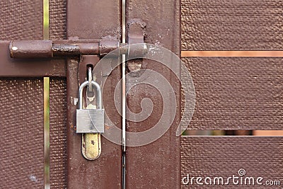 Door latch with padlock