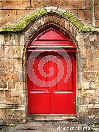 Door of the stone cathedral
