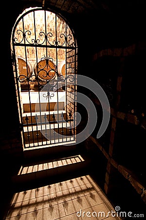 Door to wine cellar