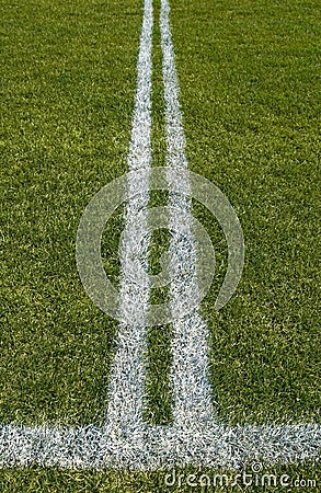 Double boundary line of a playing field