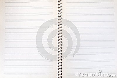 Double-page spread of music book