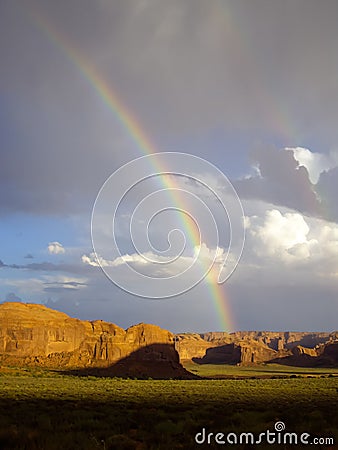 Double Rainbow over Monument Valley