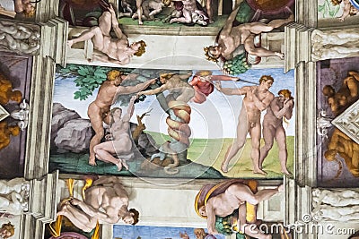 The Downfall of Adam and Eve, Sistine Chapel