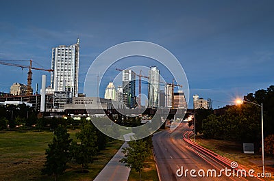 Downtown Austin Texas at dusk