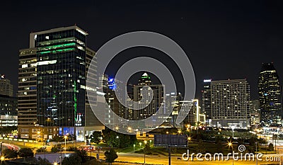 Downtown of Dallas at night