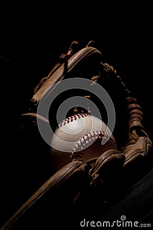 Dramatic Baseball and Glove