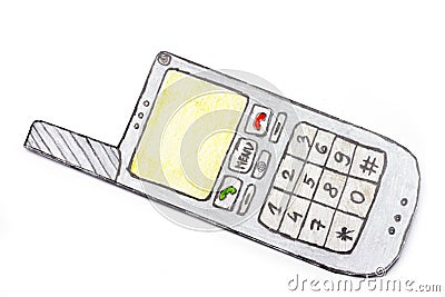 drawing of mobile phone stock image image 29275291 drawing of mobile phone stock image image 29275291