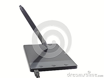 Drawing tablet device and pen