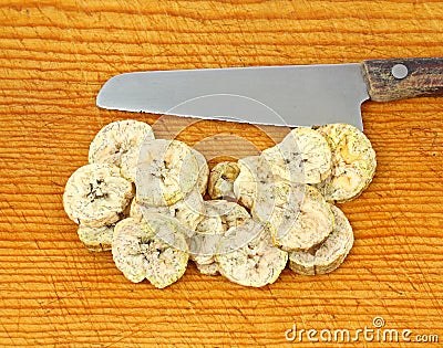 Dried Plantain Banana Slices Knife
