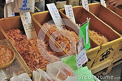 Dried tuna flakes or dashi on sale