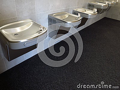 Drinking Fountains in Modern Building