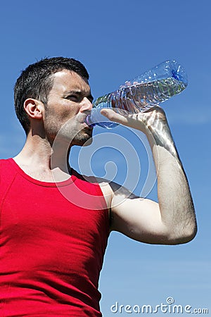 Drinking water after sport