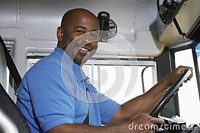 Driver in School Bus