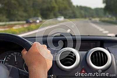 Driving a car