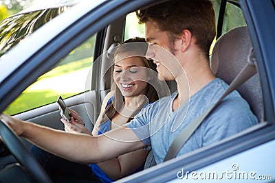 Driving: Driver Reading Text Message