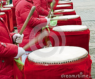 Drum playing on happy moment