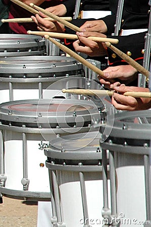 Drummers all in a row