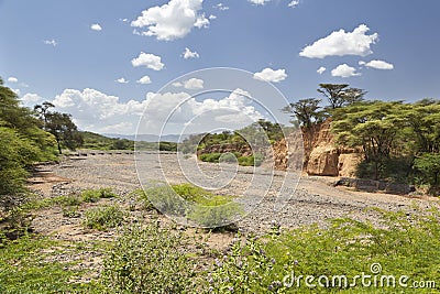 Dry river bed in Kenya