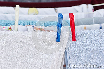 Drying clothes after laundry