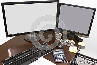 Dual computer monitors