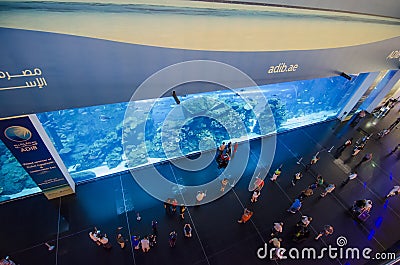 Dubai aquarium seen from outside
