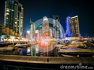 Dubai Marina is an artificial canal city